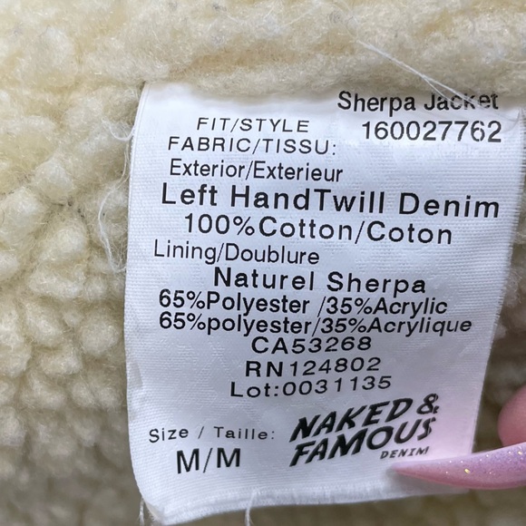 Naked & Famous Sherpa Japanese Denim Jacket - Picture 9 of 15